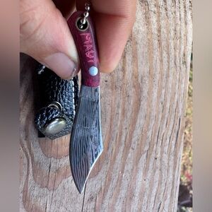 Miniaturere handmade machete key chain